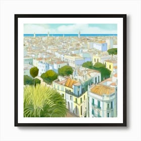 Spanish Cityscape Art Print