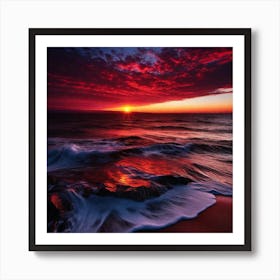 Sunset At The Beach 247 Art Print