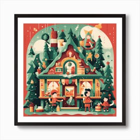 Christmas House 1 Art Print