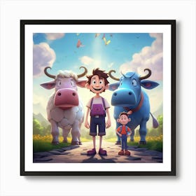 Farm cow 1 Art Print