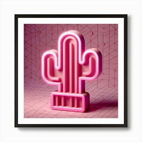 Neon Cactus 2 Art Print