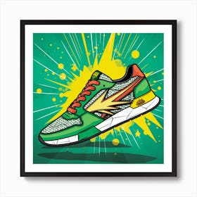 Retro Sneakers Art Print