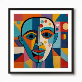 Picasso Like Piece That Represents Happiness Art Print