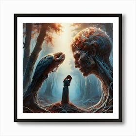 Woman In The Woods 22 Art Print