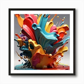 Colorful Splash 3 Art Print