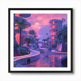 Futuristic Cityscape 1 Art Print