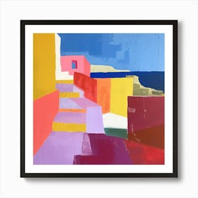 Abstract Travel Collection Greece 3 Art Print