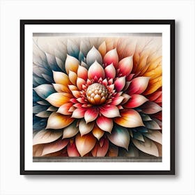 Abstract Flower Painting 3 Art Print