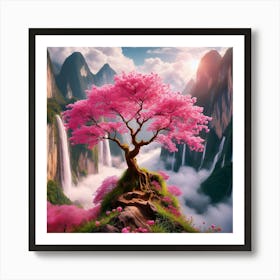 Chinese Cherry Blossom Tree 1 Art Print