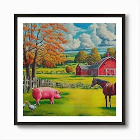 Farm Animals 3 Art Print