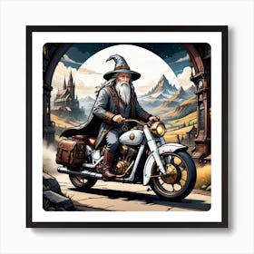 Steampunk Middle Earth Art Print