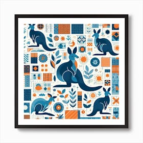 Kangaroos 10 Art Print