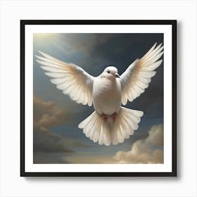  Dove Flying  Art Print