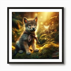 Luno the wolf cub 2 Art Print