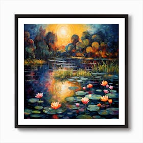 Stylish Abstractions: Monet's Echo Art Print