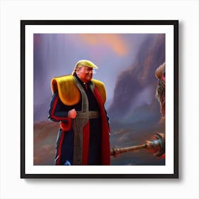Trump And Dragon Art Print