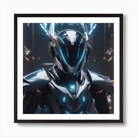 Futuristic Man In Futuristic Suit Art Print