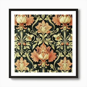 Floral Wallpaper Art 6 Art Print