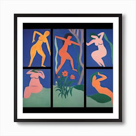 Women Dancing, Shape Study, The Matisse Inspired Art Collection 4 Art Print