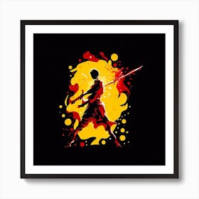 Samurai Warrior - Bo Staff - Wushu - Martial Arts 8 Art Print