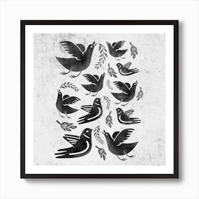 Fly And Fight Square Art Print