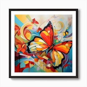 Abstract Butterfly Painting 1 Art Print