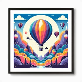 Hot Air Balloons In The Sky Art Print