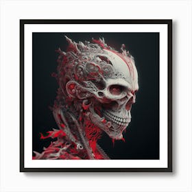 Skeleton Skull Art Print