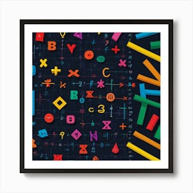  Unique Design Pictures Of Maths sign Art Print