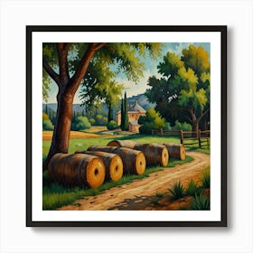 Rustic Romance Painting Inspired By Paul Cezanne Art P 0 Art Print