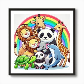 Zoo Animals Art Print