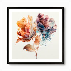 Watercolor Flower Abstract 17 Art Print