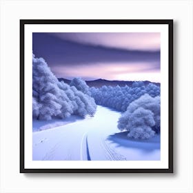 Winter Landscape 32 Art Print