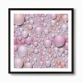 Pink Bubbles Art Print