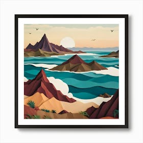 Paper - Landscape Stock Videos & Royalty-Free Footage Art Print