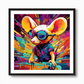 Splatter Mouse Art Print