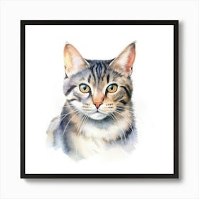 American Polydactyl Cat Portrait 1 Art Print