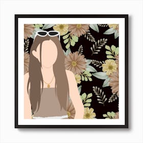 Flower Girl Poses (15) Art Print