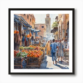 Marrakech Market 3 Art Print