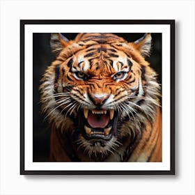 Angry Tiger Art Print