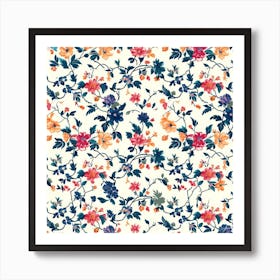 Sunny Meadow London Fabrics Floral Pattern 2 Art Print