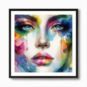 Watercolor Of A Woman 32 Art Print