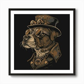 Steampunk Dog Art Print