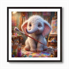 Elephant Painting 2 Art Print