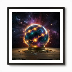 Crystal Ball In Space 1 Art Print