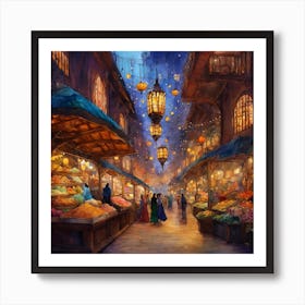 Arabic Market Art Print