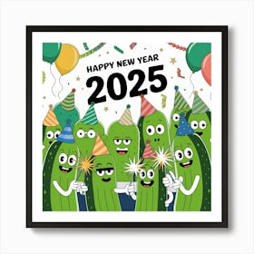 An Illustration Of A Pickle Party Celebr 9fkxz Vmr626xnlr6ozfbq 74sngpp1tu Ayh5etois0w Art Print