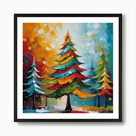 Christmas Trees 1 Art Print