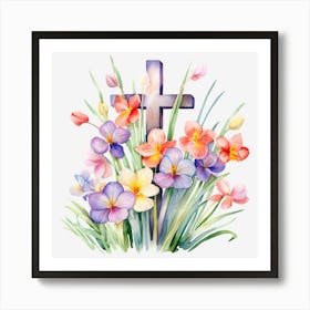 Easter Cross Art Print