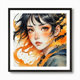 Anime Girl 3 Art Print